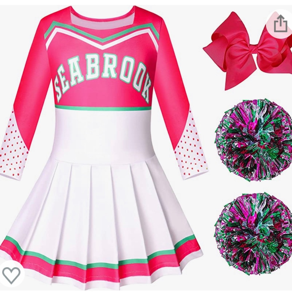 Cheerleader Costume for Girls Zombie Movie with Accessaries